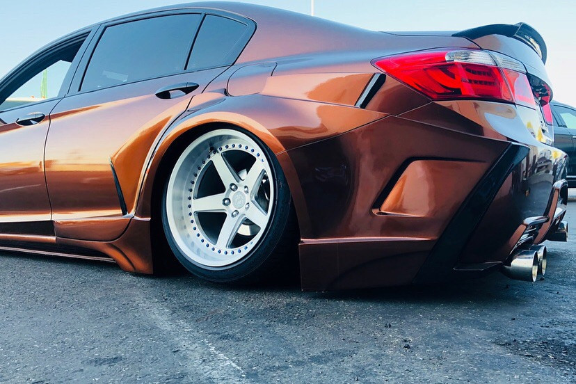 Оклейка пленкой Honda цвет candy metallic RB10 Amber brown