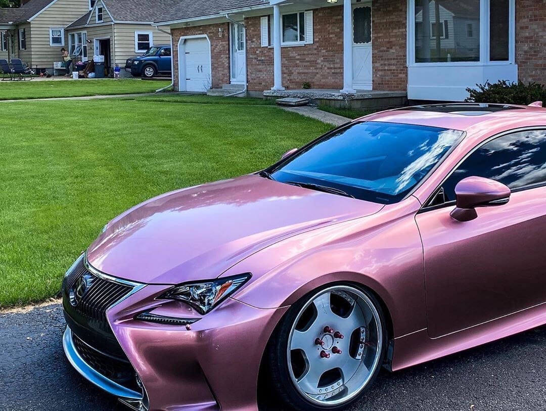 Оклейка пленкой Lexus цвет gloss aluminum GAL23 Pink Gold
