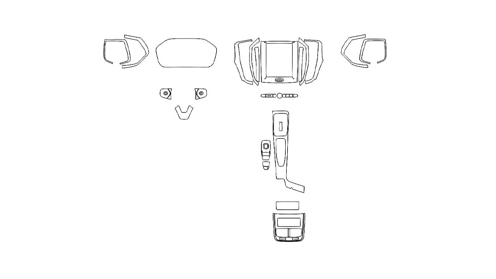 Защитная пленка для интерьера салона VOLVO XC60, 2018-2020