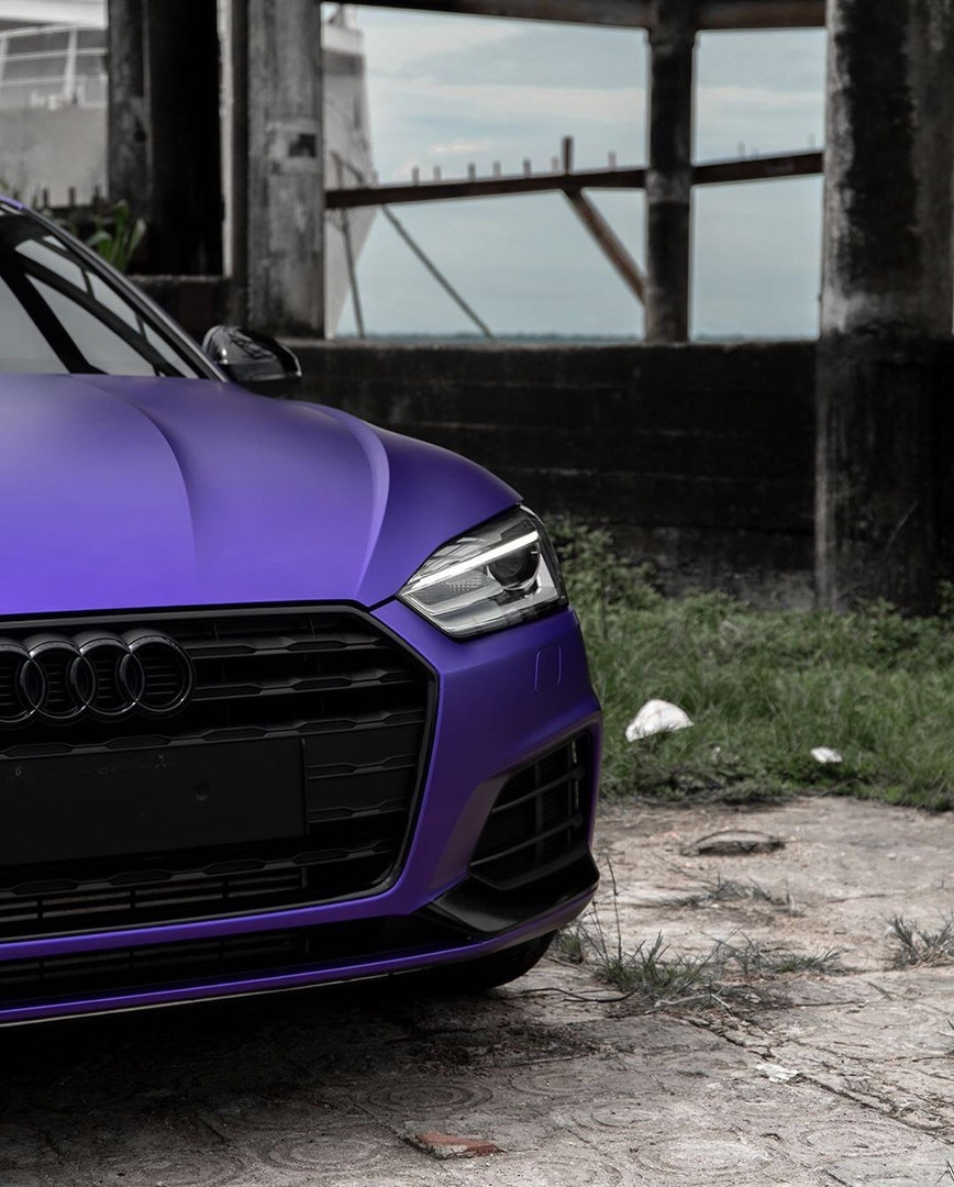 Оклейка пленкой Audi цвет matte chrome VCH303 Violet