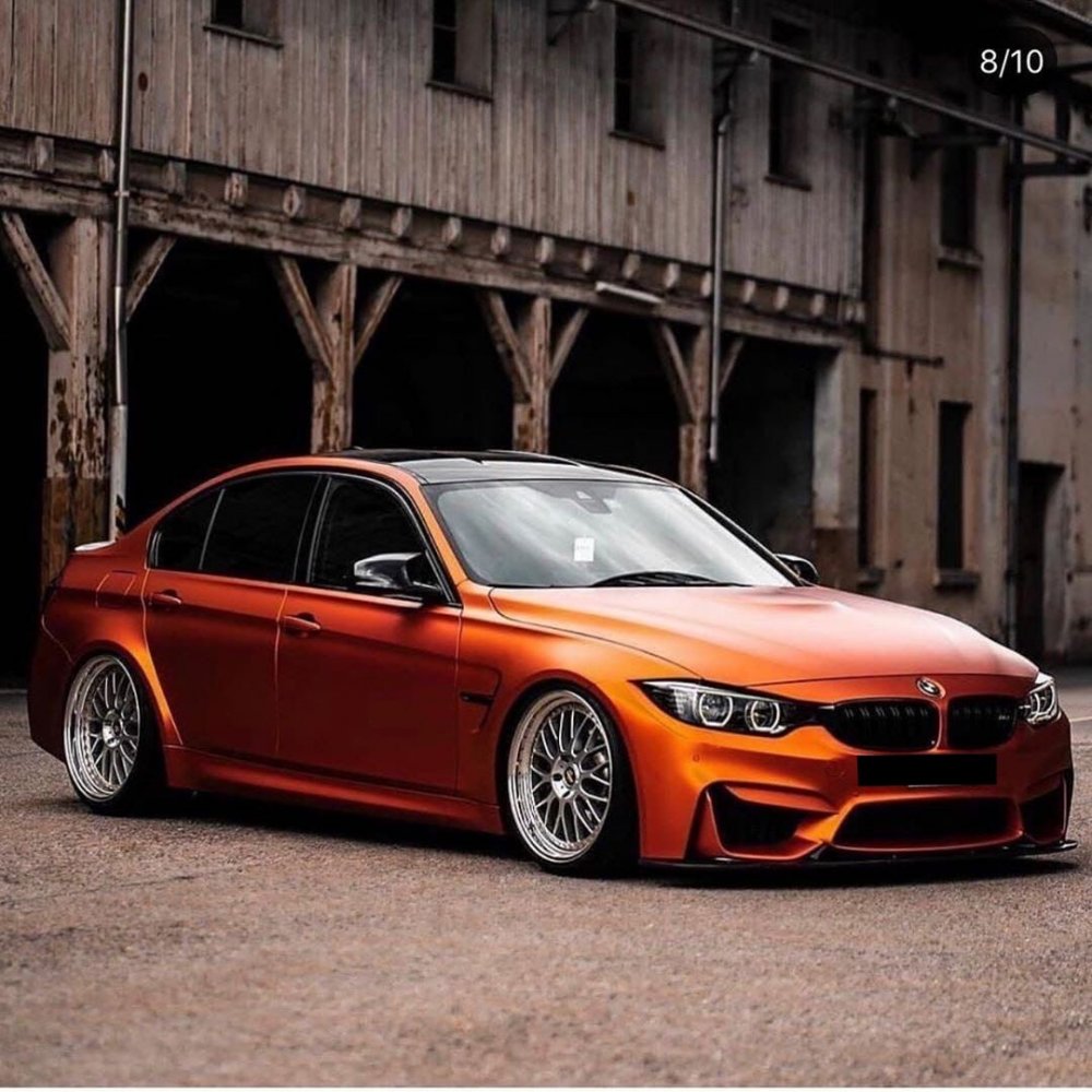 Оклейка пленкой BMW цвет matte chrome VCH306 Wild Orange